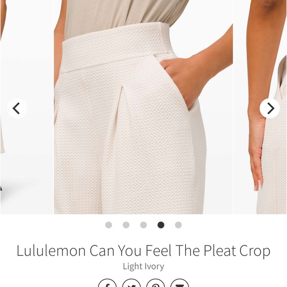 Lululemon Can You Feel The Pleat Crop
Light Ivory 🚨 weekend sale - Picture 3 of 5